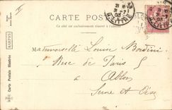 Papa Leon que escucha XIII de la POSTAL de la VENDIMIA