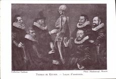 VINTAGE POSTCARD Thomas de Keyser Lesson of anatomy