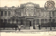 VINTAGE POSTCARD Medical college and of Lille pharmacy