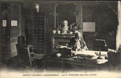 VINTAGE POSTCARD Agronomic National institute Dr. Regnard in his cabinet