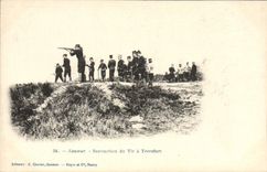 VINTAGE POSTCARD Cheval Hippisme Saumur Instruction of the shooting has Terrefort