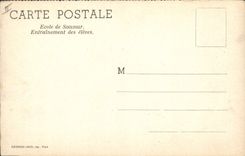 VINTAGE POSTCARD Horse Hippisme School of Saumur Drive of raised