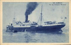 CPA Bateau Paquebot Sidi Mabrouk Cie des Transports Maritimes 