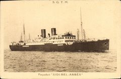 CPA Bateau Paquebot Sidi Bel Abbes SGTM