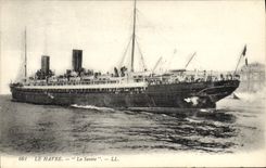CPA Bateau Paquebot Le Havre La Savoie