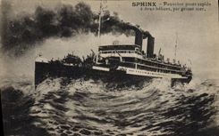 CPA Bateau Paquebot poste rapide a deux helices Sphinx 