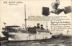 CPA Bateau Paquebot SS Sant' Anna Fabre Line 