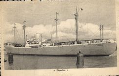 VINTAGE POSTCARD Boat Stavelot Steamer