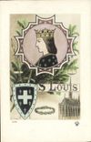 VINTAGE POSTCARD First name St Louis