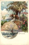 VINTAGE POSTCARD Cannes Illustrator