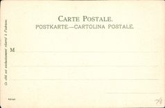 VINTAGE POSTCARD Illustrator Menton red rocks