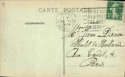 VINTAGE POSTCARD Militaria Paris July 14th, 1917 the procession of the troops come from the face passing Boulevard St Michel