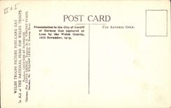 Condesa de las tropas de Militaria Galés de la POSTAL de la VENDIMIA de señor George de Plymouth