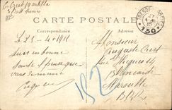 VINTAGE POSTCARD Militaria mail Van bringing the mail has our artillerists in Woevre