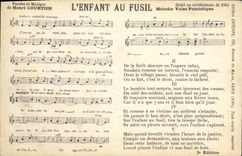 CPA Militaria Chant l'enfant au fusil Henri Courtois