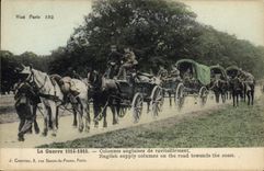 VINTAGE POSTCARD Militaria English Columns of supply