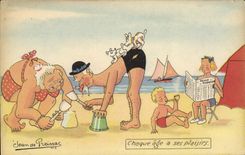 CPA Fantaisie Illustrateur Jean de Preissac Chaque age a ses plaisirs 