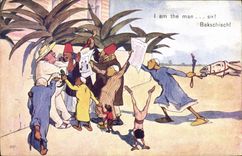 VINTAGE POSTCARD Fantasy Illustrator Egypt Egypt Bakschisch