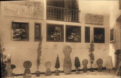 VINTAGE POSTCARD Bayonne Folklore interior court Basque Museum