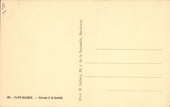 CPA Folklore Pays basque Buveur a la gourde 