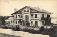 VINTAGE POSTCARD Basque Folklore Country cottage