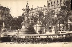 CPA Toulon Place de la Liberte Monument de la Federation