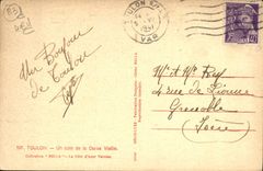 POSTAL Toulon de la VENDIMIA una esquina de los barcos viejos del muelle mojado