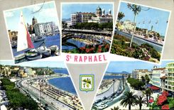 MODERN CARD Holy Raphael the port the beach the boulevard Felix Martin
