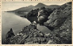 VINTAGE POSTCARD roads of the Gold Cornice rocks of Trayas the Russet-red Peak Aurele and Cape