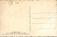 Los caminos de la POSTAL de la VENDIMIA del oro adornan con cornisa rocas de Trayas el Aurele y el cabo máximos Russet-red