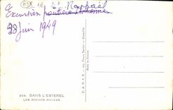 VINTAGE POSTCARD In Esterel Red Rocks