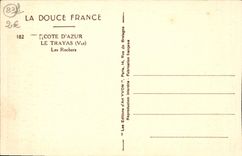 VINTAGE POSTCARD Dimension Of Azure Trayas Rocks