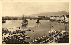 VINTAGE POSTCARD Dimension Of Toulon Azure View Of the Port Boats
