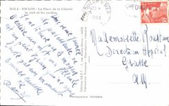 CPM Toulon La Place De La Liberte la nuit et les jardins