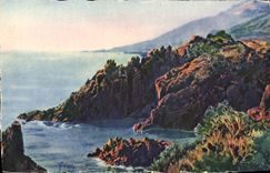 VINTAGE POSTCARD Soft France Dimensions Azure the Rocks Of Trayas