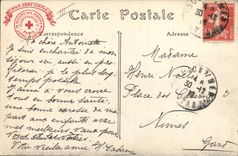 VINTAGE POSTCARD the Mount of the Birds Company of help with wound military