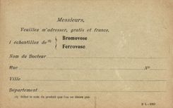 Carte Postale Bromovose Ferrovose Rue Amelot Paris 11eme