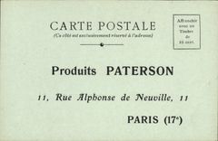 Carte Postale Produits Paterson Rue Alphonse de Neuville Paris 17eme