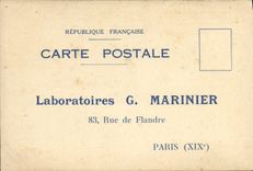 Carte Postale Laboratoires G Marinier rue de Flandre Paris 19eme Bi Citrol Marinier