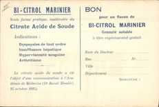Carte Postale Laboratoires G Marinier rue de Flandre Paris 19eme Bi Citrol Marinier