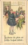 CPA La classe de plein air fortifie l'enfant debile 