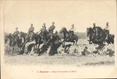 CPA Cheval Hippisme Saumur Saut d'ensemble du Breil