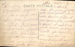 VINTAGE POSTCARD Boat Steamer Stromboli in eruption Volcano