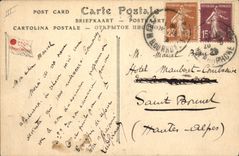 VINTAGE POSTCARD Bateau Steamer posts Transatlantic Timgasd Compagnie General