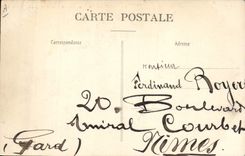 VINTAGE POSTCARD Boat Steamer Le Havre Entered of the transatlantic liner Touraine