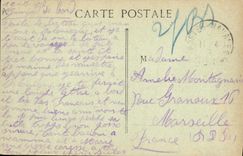 CPA Bateau Campagne d'Orient Timgad Croiseur auxiliaire de 1er rang Transport des troupes en Orient 