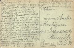 VINTAGE POSTCARD Bateau Eastern Europe campaign Timgad Croiseur auxiliary of 1st rank giving hunting has a submarine by heavy sea