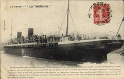 CPA Bateau Paquebot La Touraine