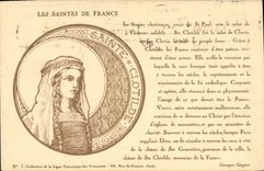 VINTAGE POSTCARD First name the holy ones of France Sainte Clotilde