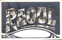 VINTAGE POSTCARD Raoul First name